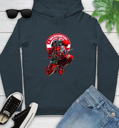 NBA Deadpool Marvel Comics Sports Basketball Washington Wizards Youth Hoodie 8
