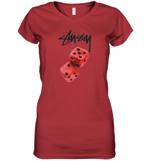 Stussy Cherry Shirt For Men Women Women's V-Neck T-Shirt