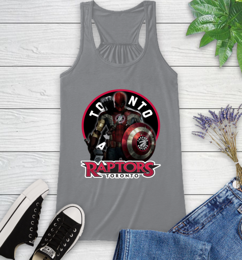 Toronto Raptors NBA Basketball Captain America Thor Spider Man Hawkeye Avengers Racerback Tank 5