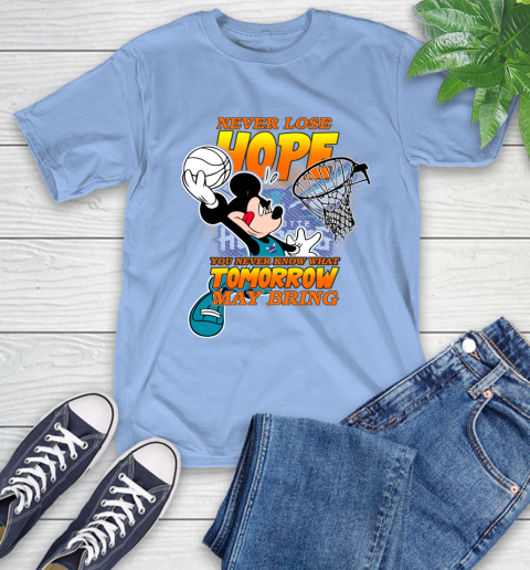 Charlotte Hornets NBA Basketball Mickey Disney Never Lose Hope T-Shirt 12