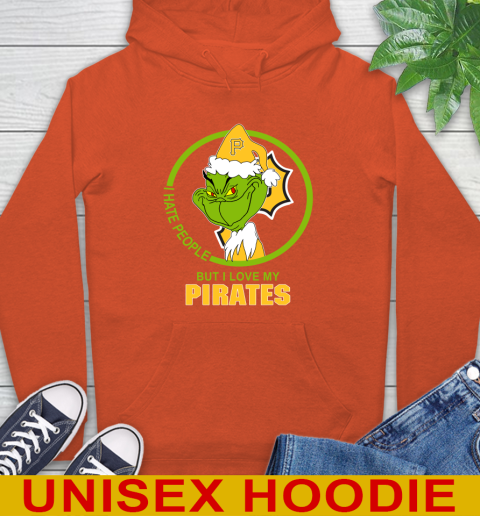 Pittsburgh Pirates MLB Christmas Grinch I Hate People But I Love My Favorite Baseball Team Hoodie 5