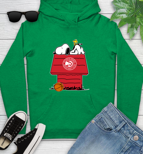 Atlanta Hawks NBA Basketball Snoopy Woodstock The Peanuts Movie Youth Hoodie 7