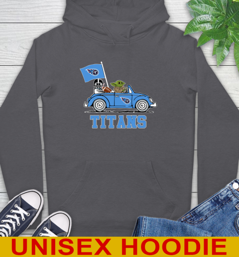 NFL Football Tennessee Titans Darth Vader Baby Yoda Driving Star Wars Shirt Hoodie 7