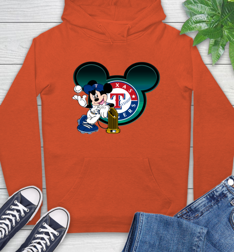 MLB Texas Rangers The Commissioner's Trophy Mickey Mouse Disney Hoodie 5