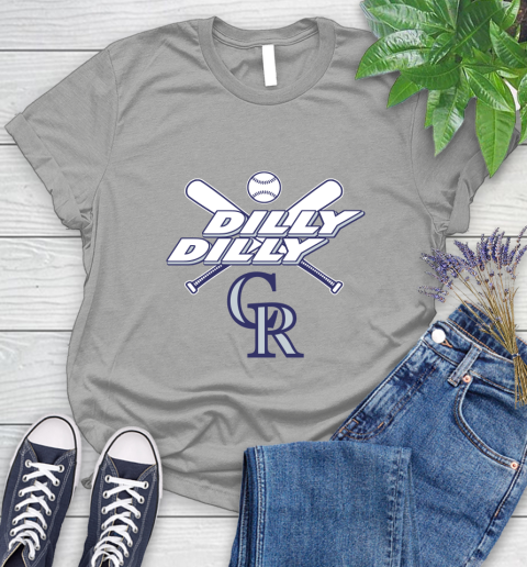 MLB Colorado Rockies Dilly Dilly Baseball Sports Women's T-Shirt 10