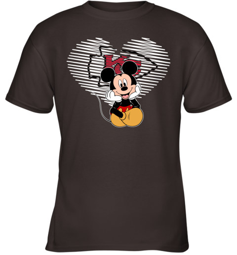 NFL Kansas City Chiefs The Heart Mickey Mouse Disney Football T Shirt o7YHFpPnvuq youth t shirt 26 95 151514 front dark chocolate