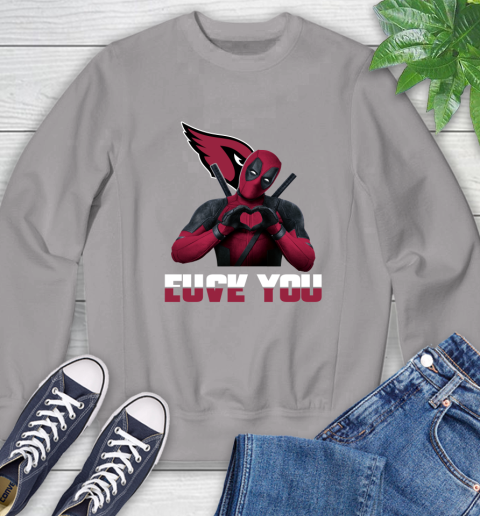 NHL Arizona Cardinals Deadpool Love You Fuck You Football Sports Sweatshirt 5