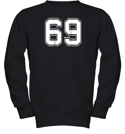 Number 69 Football Baseball Soccer Jersey Uniform Youth Sweatshirt