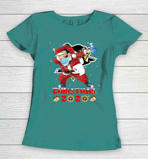 Pittsburgh Penguins Funny Santa Claus Dabbing Christmas 2020 NHL Women's T-Shirt 10
