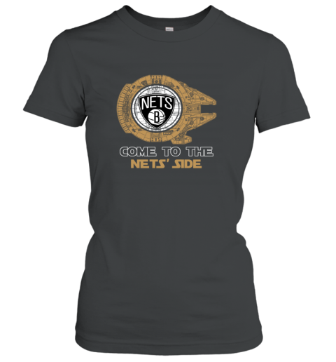 NBA Come To The Brooklyn Nets Side Star Wars Basketball Sports Women's T-Shirt