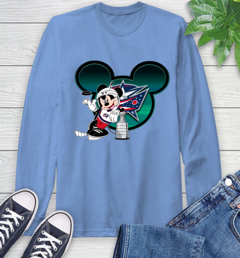 NHL Columbus Blue Jackets Stanley Cup Mickey Mouse Disney Hockey T Shirt Long Sleeve T-Shirt 11