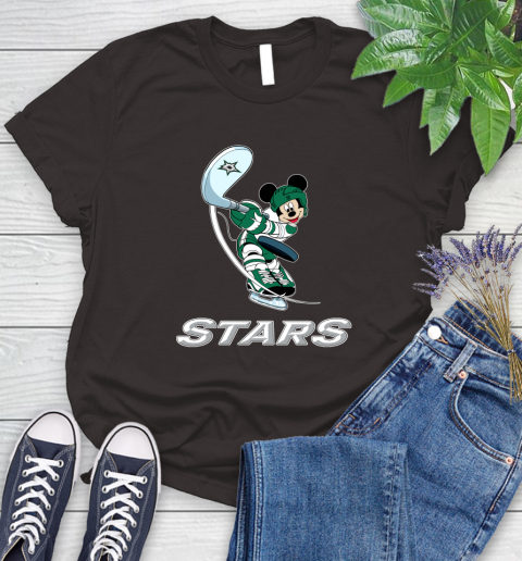 NHL Hockey Dallas Stars Cheerful Mickey Mouse Shirt Women's T-Shirt 9