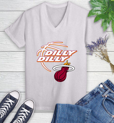 NBA Miami Heat Dilly Dilly Basketball Sports Women's V-Neck T-Shirt