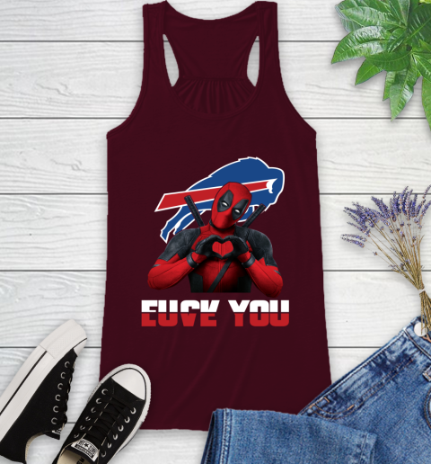 NHL Buffalo Bills Deadpool Love You Fuck You Football Sports Racerback Tank 2