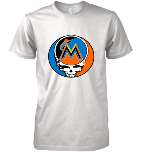 Miami Marlins The Grateful Dead Baseball MLB Mashup Premium Men's T-Shirt