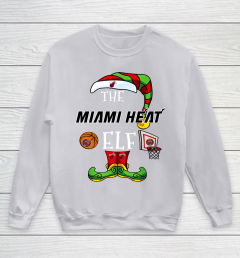 Miami Heat Christmas ELF Funny NBA Youth Sweatshirt 3