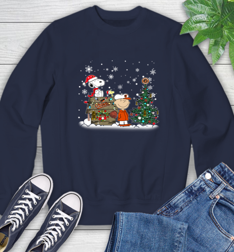 MLB Baltimore Orioles Snoopy Charlie Brown Christmas Baseball Commissioner's Trophy Sweatshirt 3 MLB Baltimore Orioles Snoopy Charlie Brown Christmas Baseball Commissioner's Trophy Sweatshirt - Image 3
