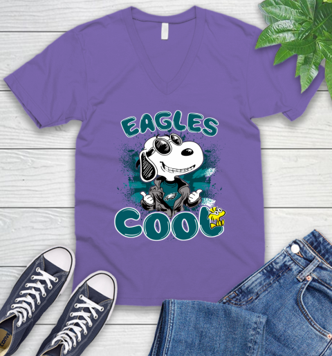 NFL Football Philadelphia Eagles Cool Snoopy Shirt V-Neck T-Shirt 8