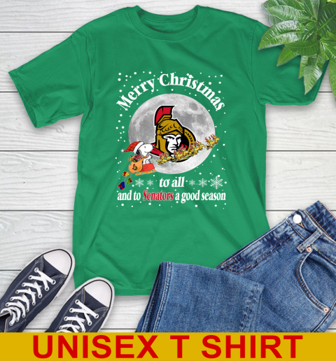 Ottawa Senators Merry Christmas To All And To Senators A Good Season NHL Hockey Sports T-Shirt 7