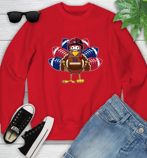 New York Giants Turkey Thanksgiving Day Youth Sweatshirt 9