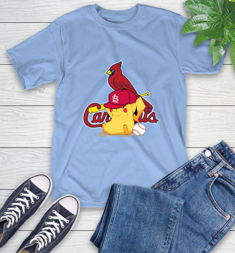 MLB Pikachu Baseball Sports St.Louis Cardinals T-Shirt 11