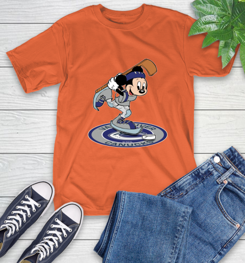 NHL Hockey Vancouver Canucks Cheerful Mickey Disney Shirt T-Shirt - Image 6