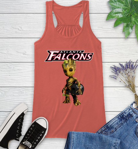 Atlanta Falcons NFL Football Groot Marvel Guardians Of The Galaxy Racerback Tank 4