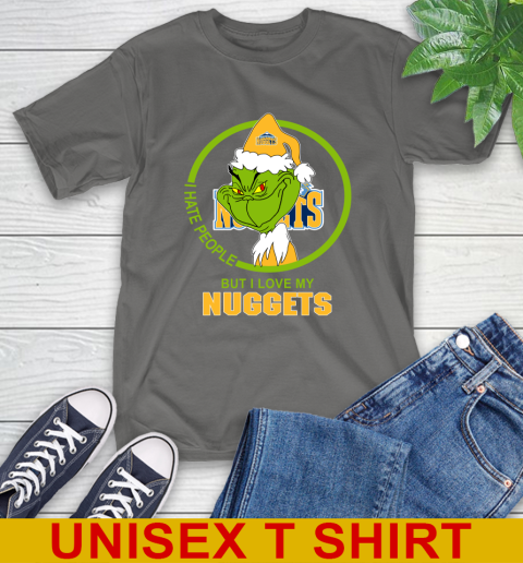 Denver Nuggets NBA Christmas Grinch I Hate People But I Love My Favorite Basketball Team T-Shirt 8