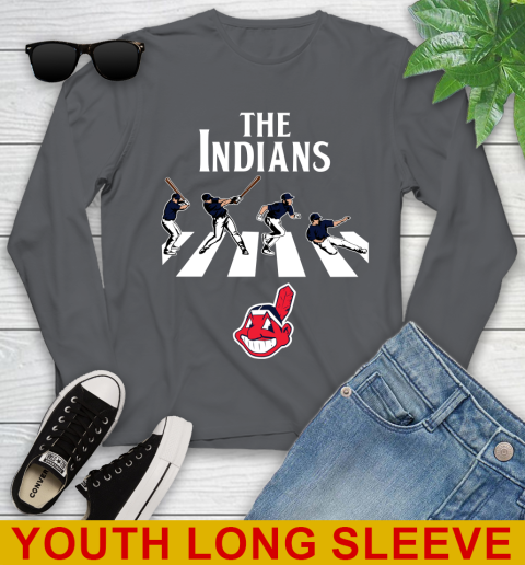 MLB Baseball Cleveland Indians The Beatles Rock Band Shirt Youth Long Sleeve 9