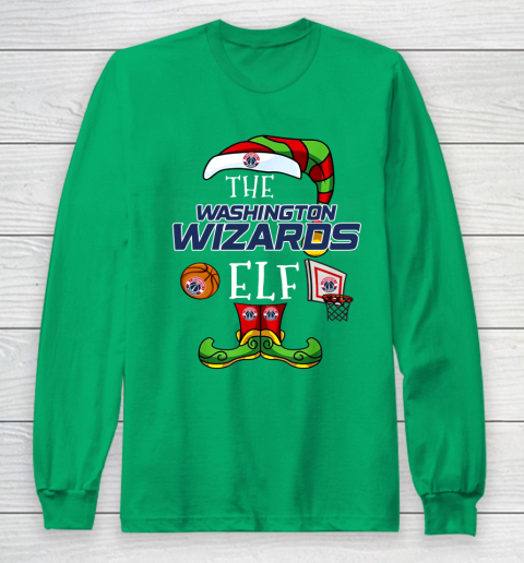 Washington Wizards Christmas ELF Funny NBA Long Sleeve T-Shirt 4