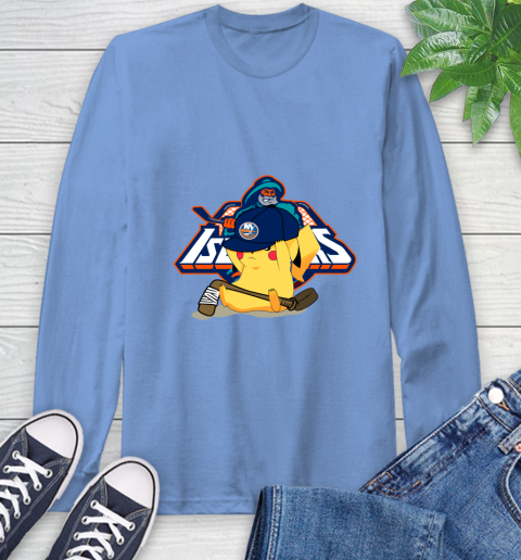 NHL Pikachu Hockey Sports New York Islanders Long Sleeve T-Shirt 11