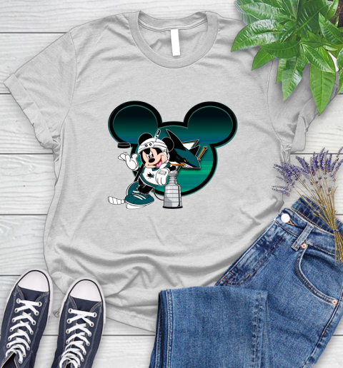 NHL San Jose Sharks Stanley Cup Mickey Mouse Disney Hockey T Shirt Women's T-Shirt