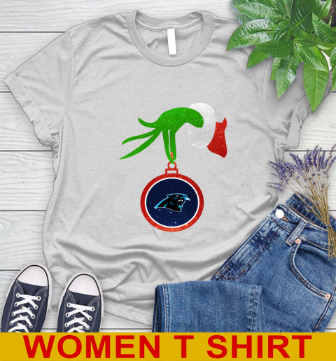 Carolina Panthers Grinch Merry Christmas NFL Football Women's T-Shirt