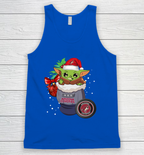 Arizona Coyotes Christmas Baby Yoda Star Wars Funny Happy NHL Tank Top 5