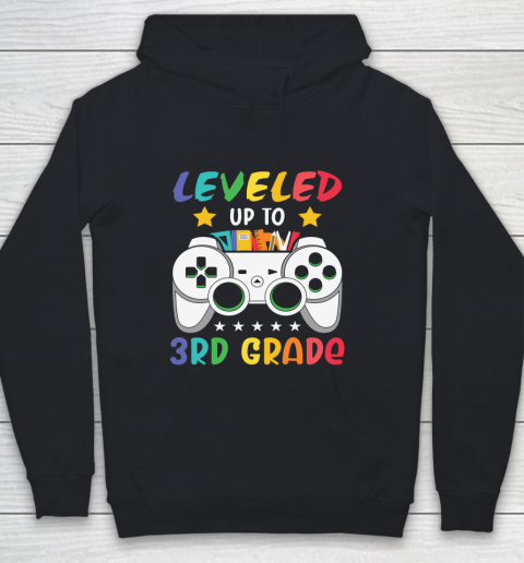 Back To School Shirt Leveled up to 3rd grade Youth Hoodie
