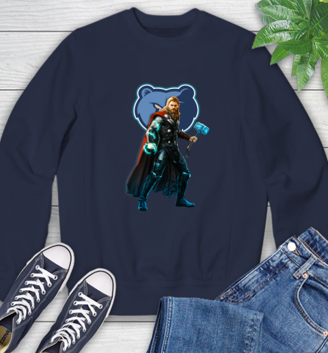 NBA Thor Avengers Endgame Basketball Memphis Grizzlies Sweatshirt 3