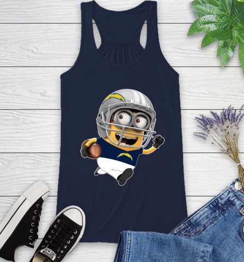 NFL San Diego Chargers Minions Disney Football Sports Racerback Tank 12