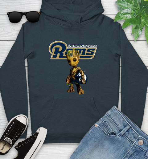 Los Angeles Rams NFL Football Groot Marvel Guardians Of The Galaxy Youth Hoodie 8