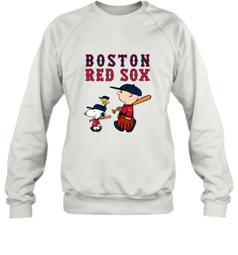Boston Red Sox Let's Play Baseball Together Snoopy MLB Sweatshirt
