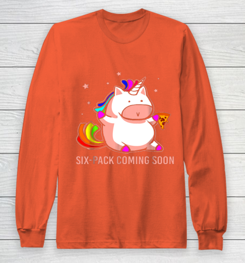 Unicorn Six Pack Funny Cute Shirt Coming Soon Fat Unicorn Long Sleeve T-Shirt 3