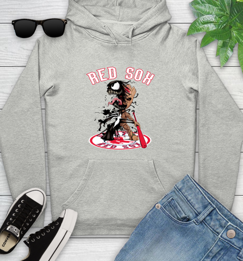 MLB Boston Red Sox Baseball Venom Groot Guardians Of The Galaxy Youth Hoodie