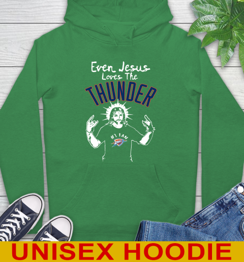 Oklahoma City Thunder NBA Basketball Even Jesus Loves The Thunder Shirt Hoodie 8