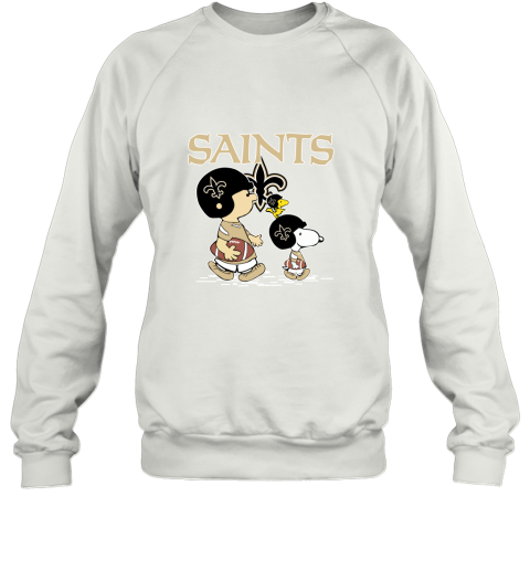 New Orleans Saints Let's Play Football Together Snoopy NFL Sweatshirt