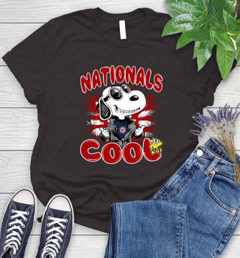 MLB Baseball Washington Nationals Cool Snoopy Shirt Women's T-Shirt 9