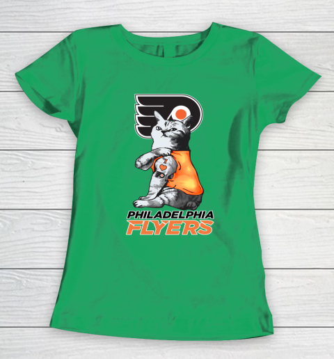 NHL My Cat Loves Philadelphia Flyers Hockey Women's T-Shirt 5