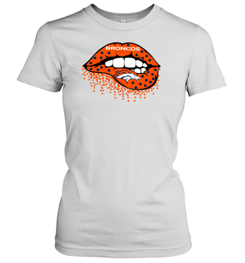 Denver Broncos Lips Inspired Women's T-Shirt