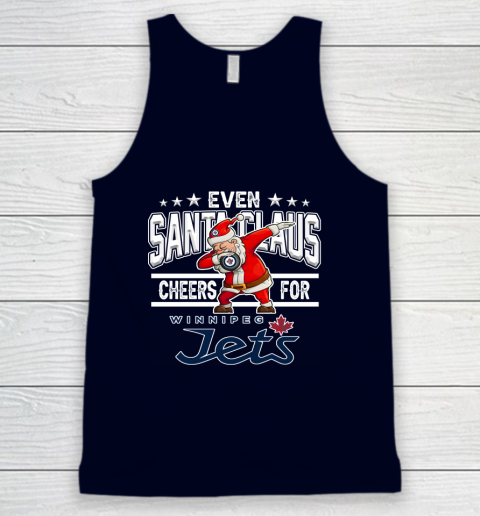 Winnipeg Jets Even Santa Claus Cheers For Christmas NHL Tank Top 2