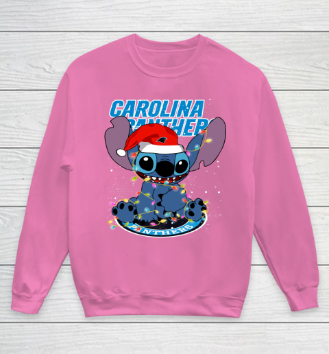 Carolina Panthers NFL Football noel stitch Christmas Youth Sweatshirt - Image 4