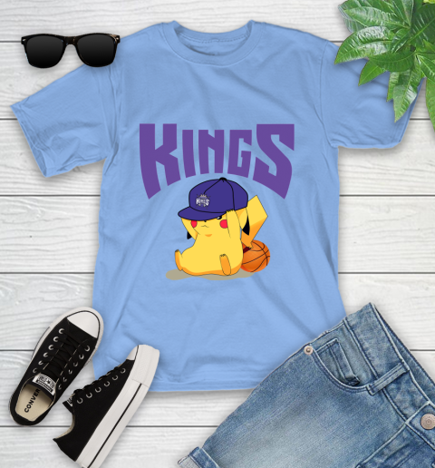 NBA Pikachu Basketball Sports Sacramento Kings Youth T-Shirt 11
