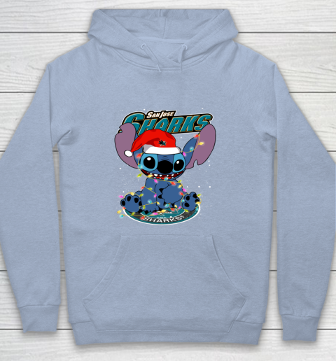 San Jose Sharks NHL Hockey noel stitch Christmas Youth Hoodie 5